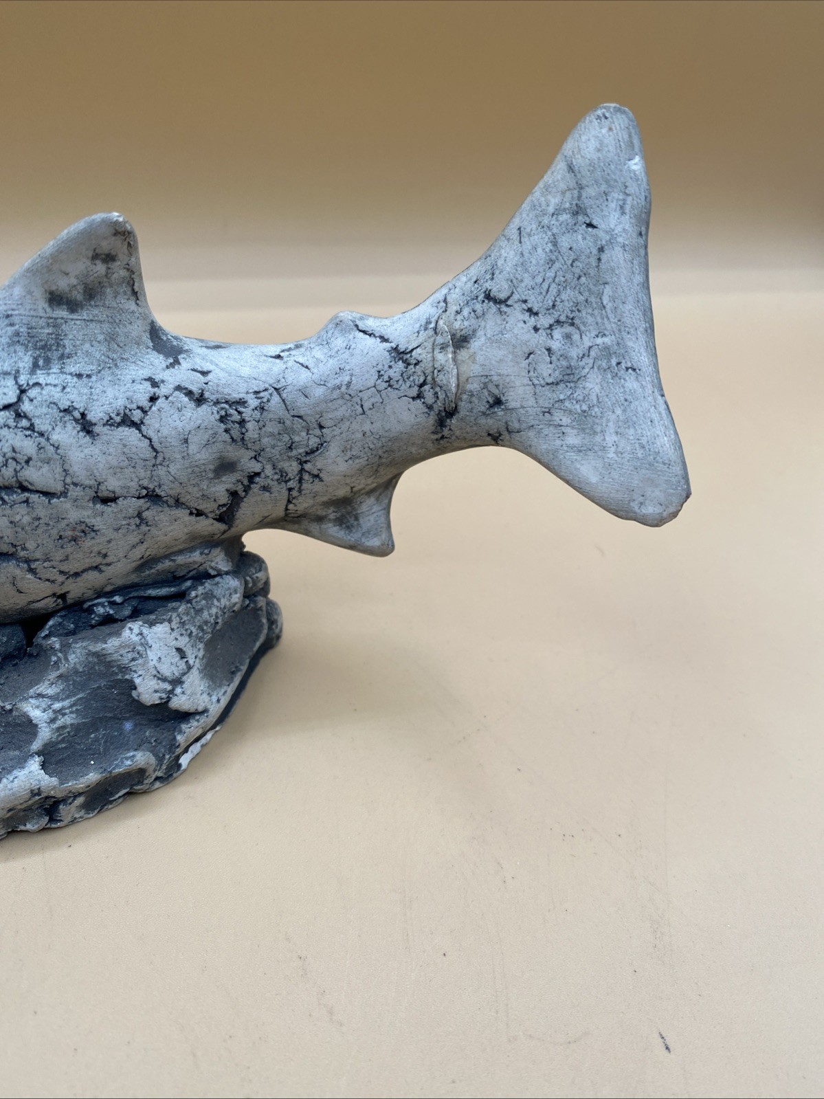 Vintage Stan Langtwait Mt St Helen’s Ash 8″ Salmon Figurine Small Chip In Tail