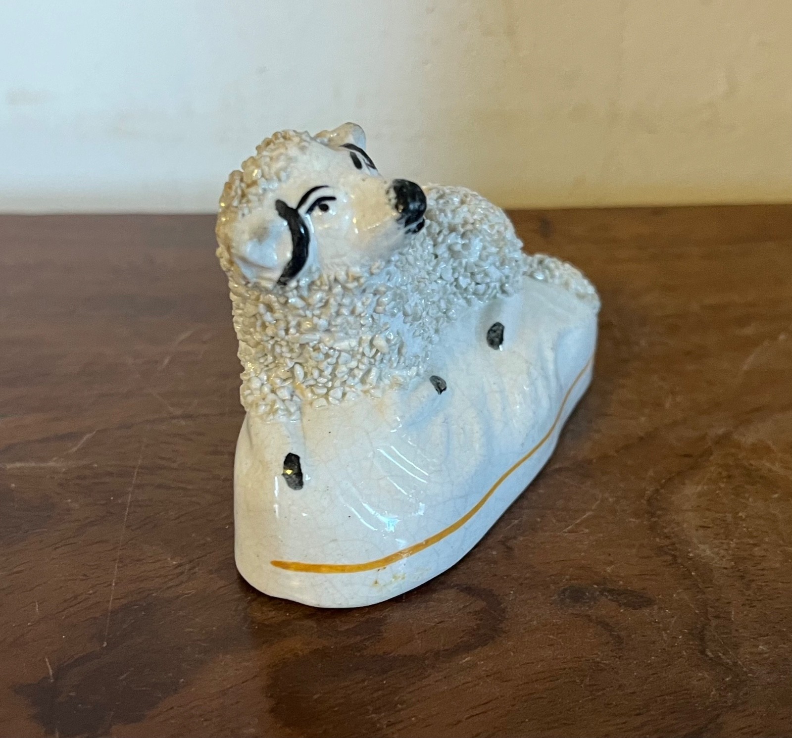 Antique 19th c. English Regency Staffordshire Figure of a Sheep