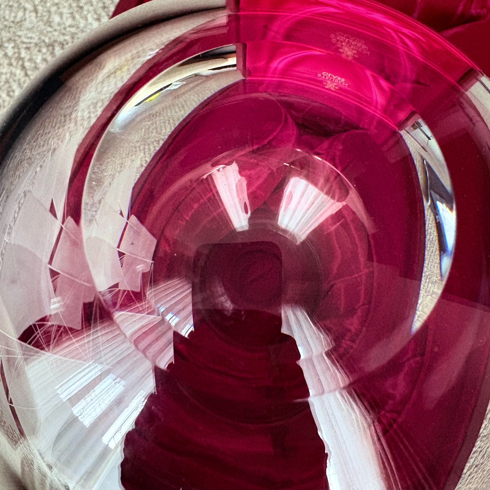 Steuben Crystal Baltimore Clipper Vase Bernard X. Wolff Hand Engraved 1994
