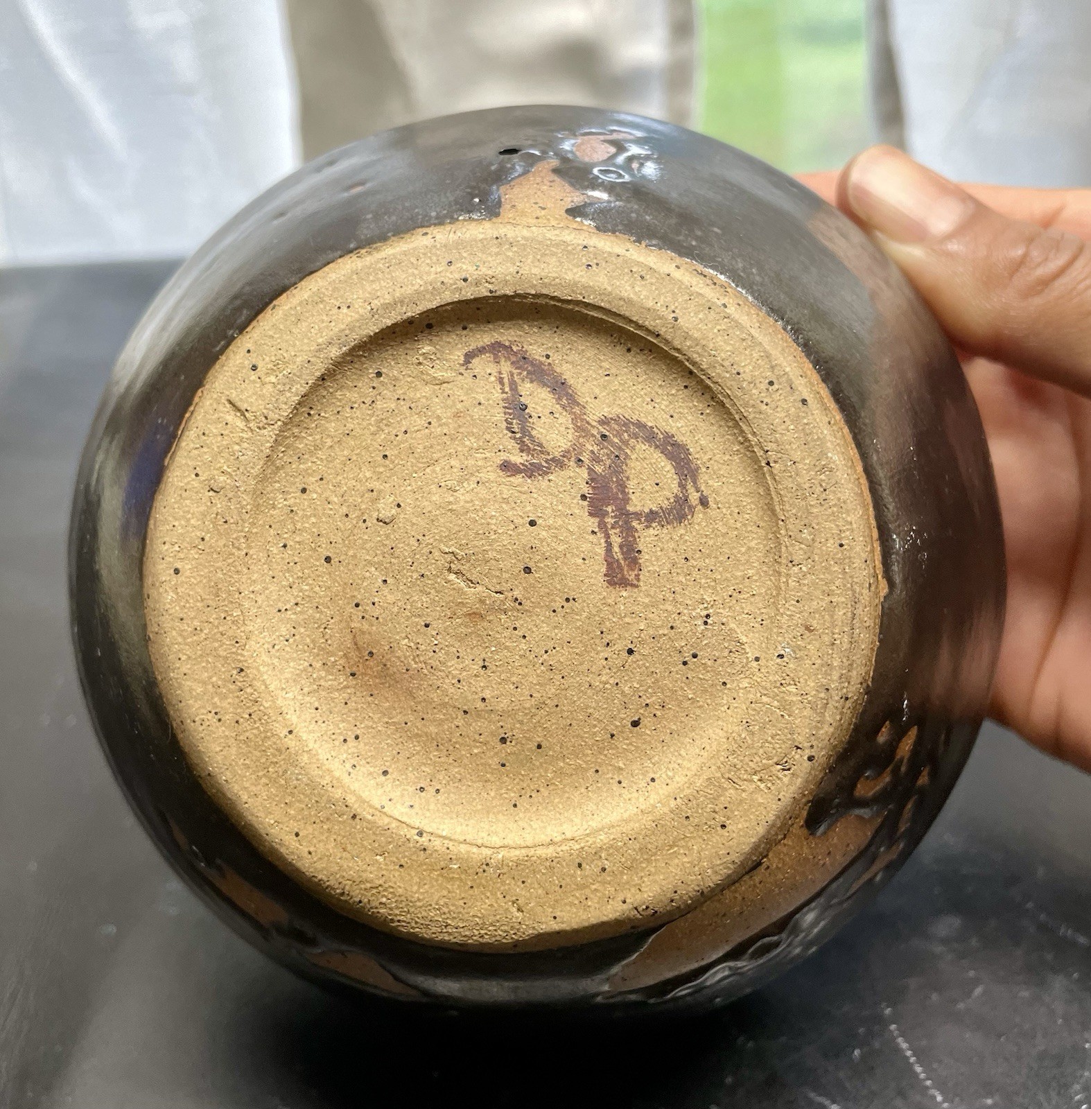 Studio Pottery, Glazed Stoneware, Signed DP