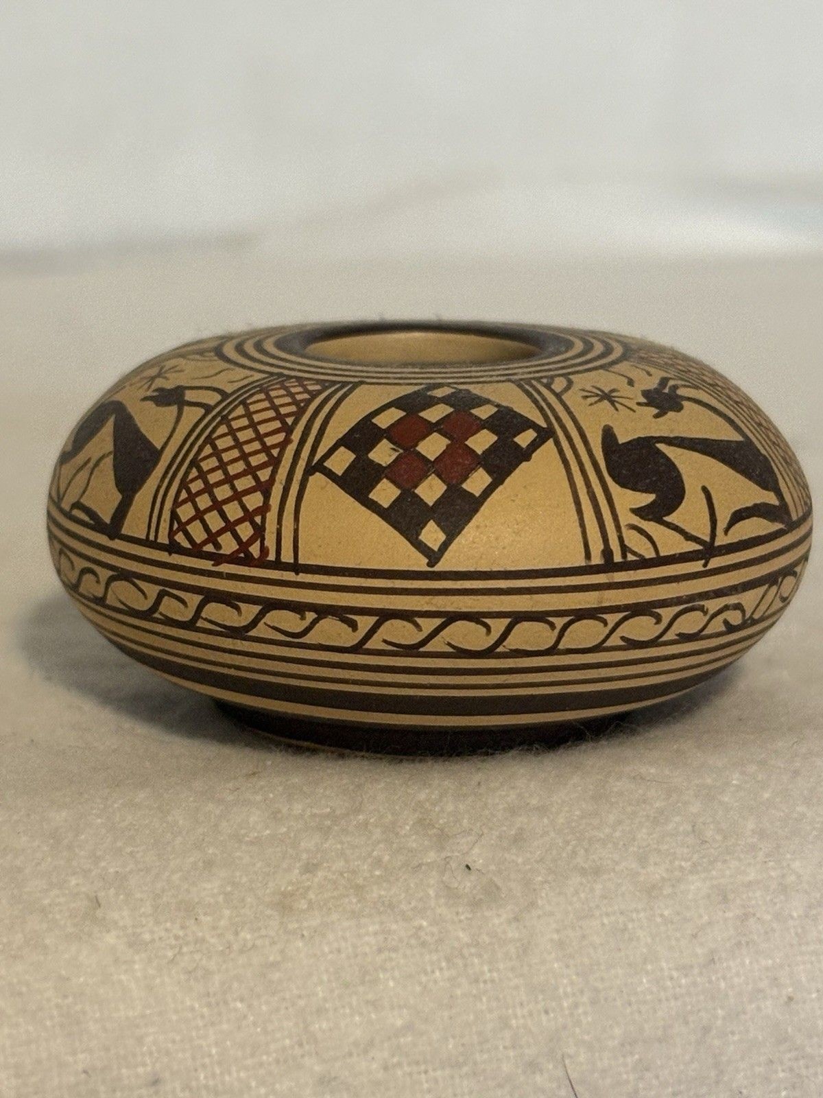Very Detailed Intricate Handmade Pottery Vessel From Greece Perfect Condition
