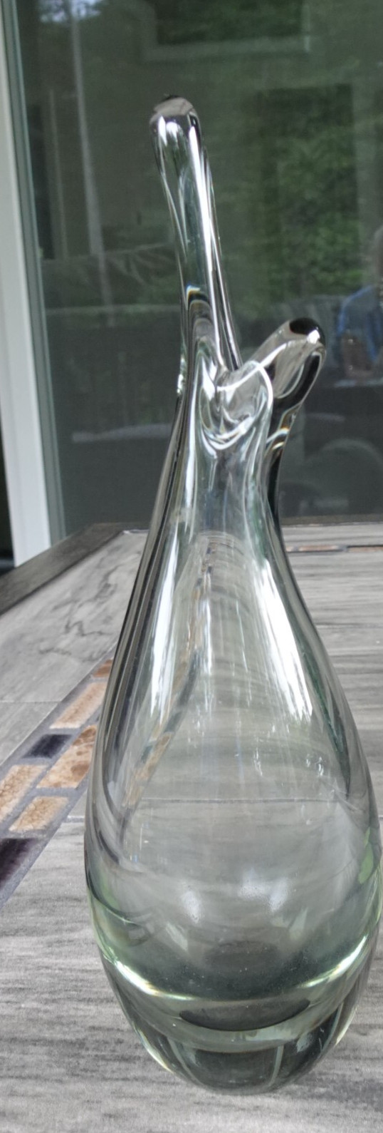 Signed Holmegaard Per Lutken Danish Smoke Art Glass Small Duckling Vase