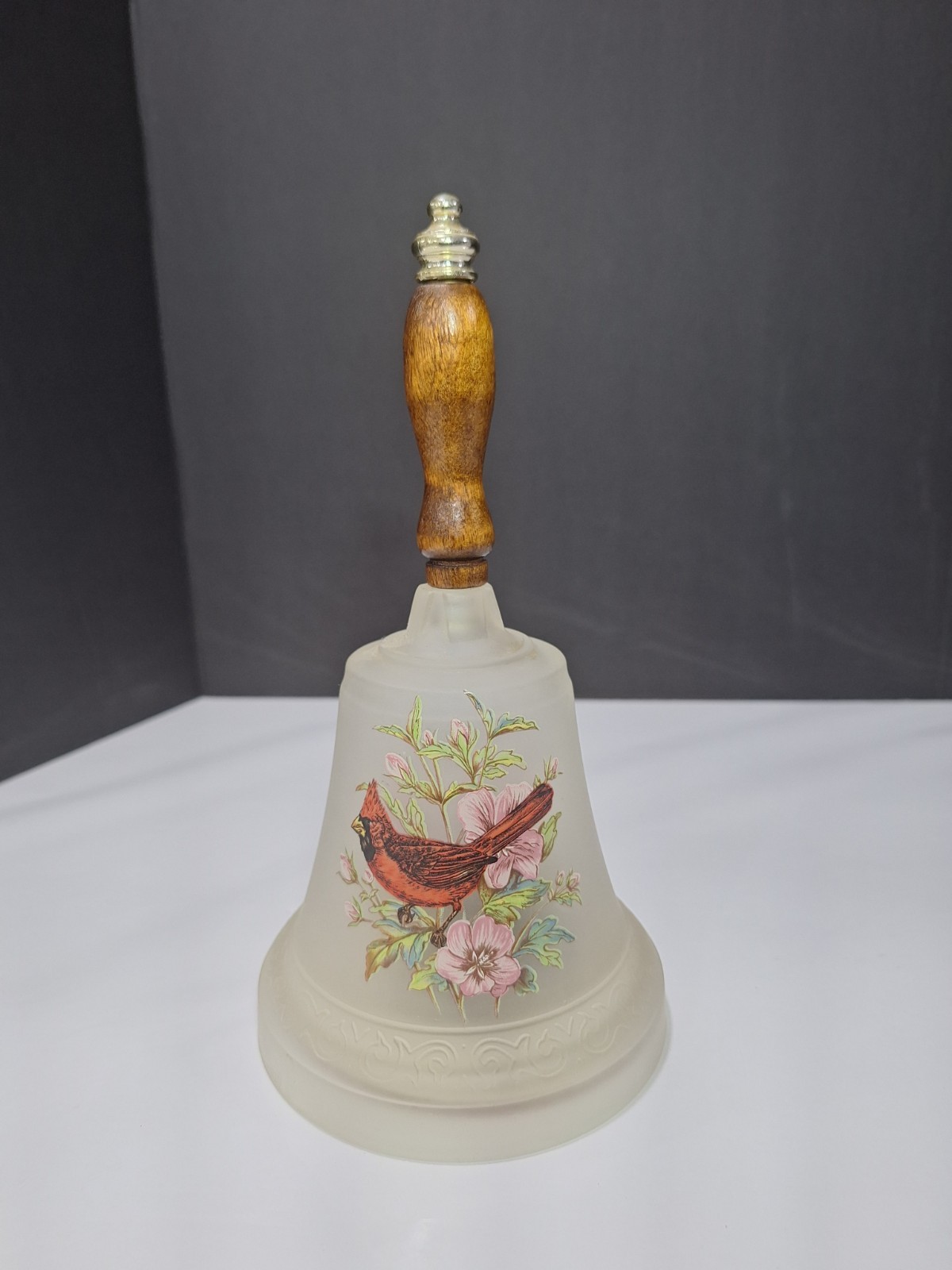 Vintage Westmoreland Frosted Glass Bell Music Box