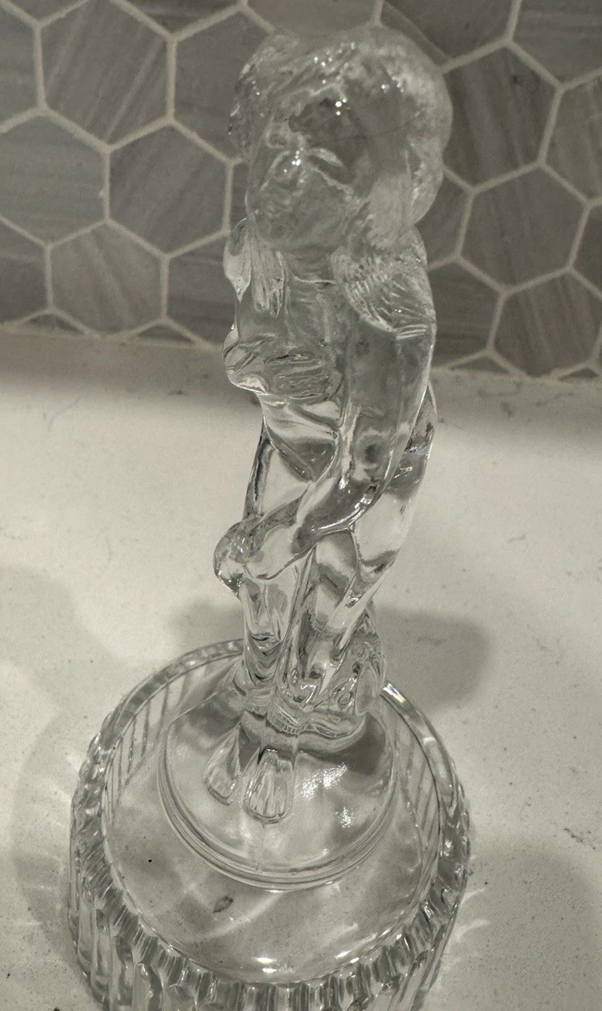 Vintage Imperial Glass Cambridge Bashful Charlotte Venus Rising Clear Nude Lady