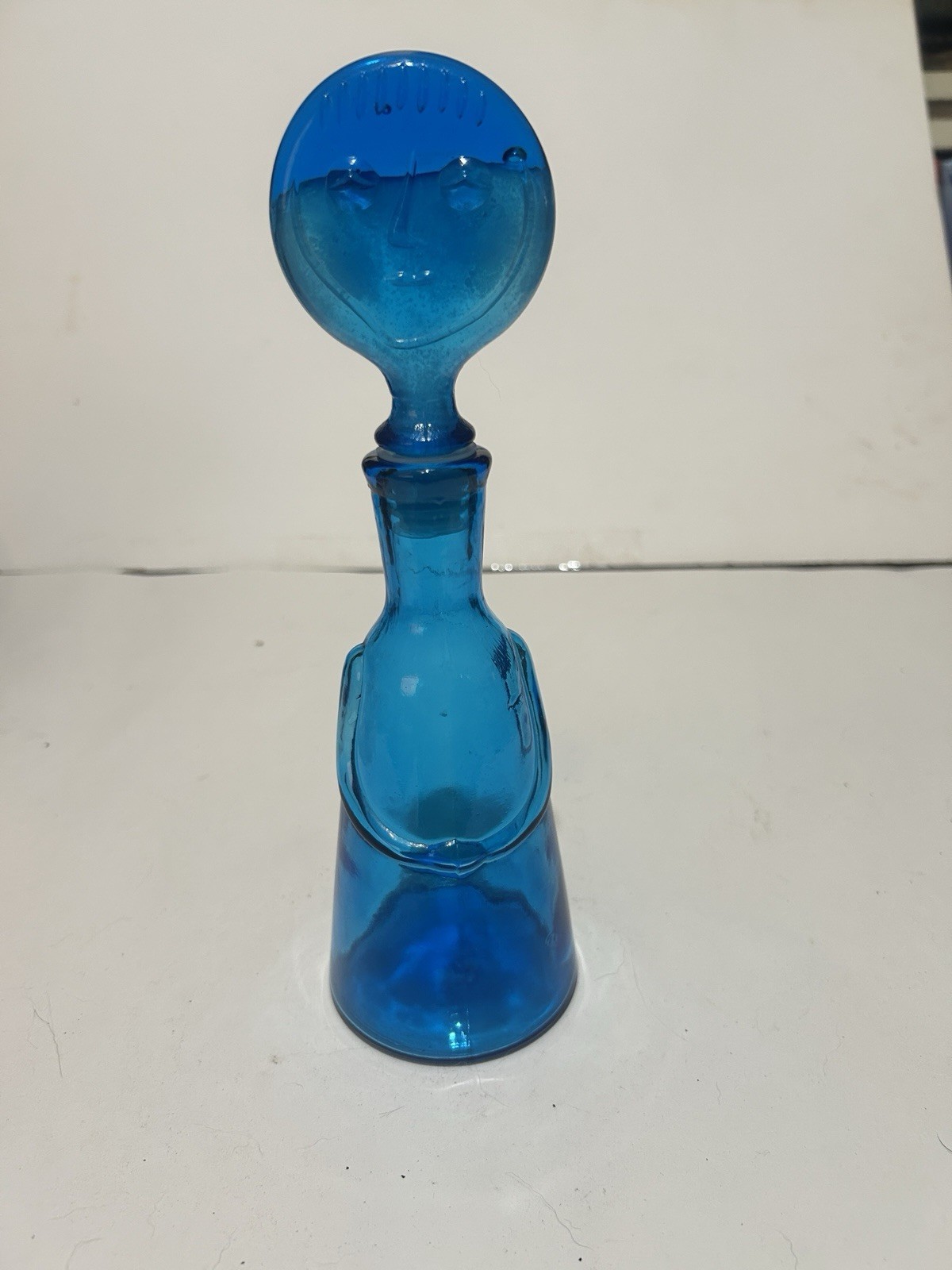 Eric Hoglund Kosta Boda Blue Decanter With Stopper Excellent Condition Swedish