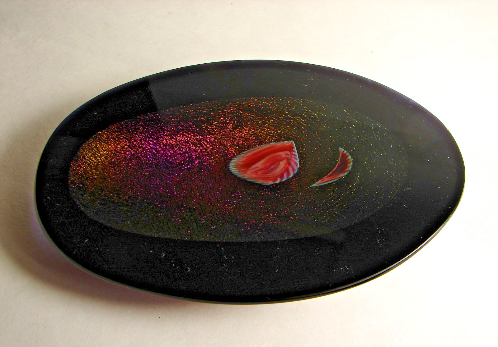 Rare Henry Summa 1988 Iridescent Art Glass Cut Away Paperweight Signed Numbered