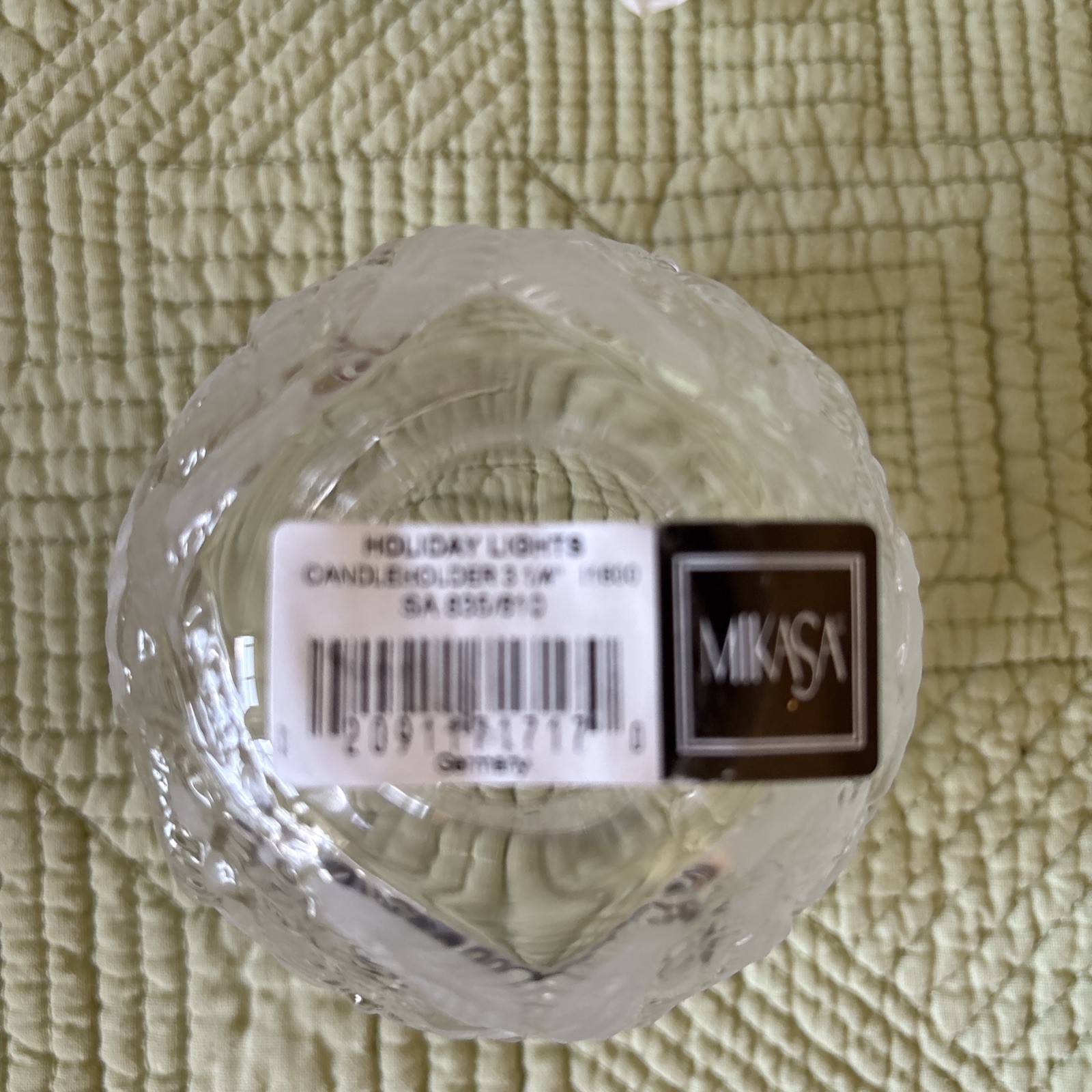 MIKASA Crystal Holiday Lights 3.25″ Frosted Angel Votive Candle Holder & Candle