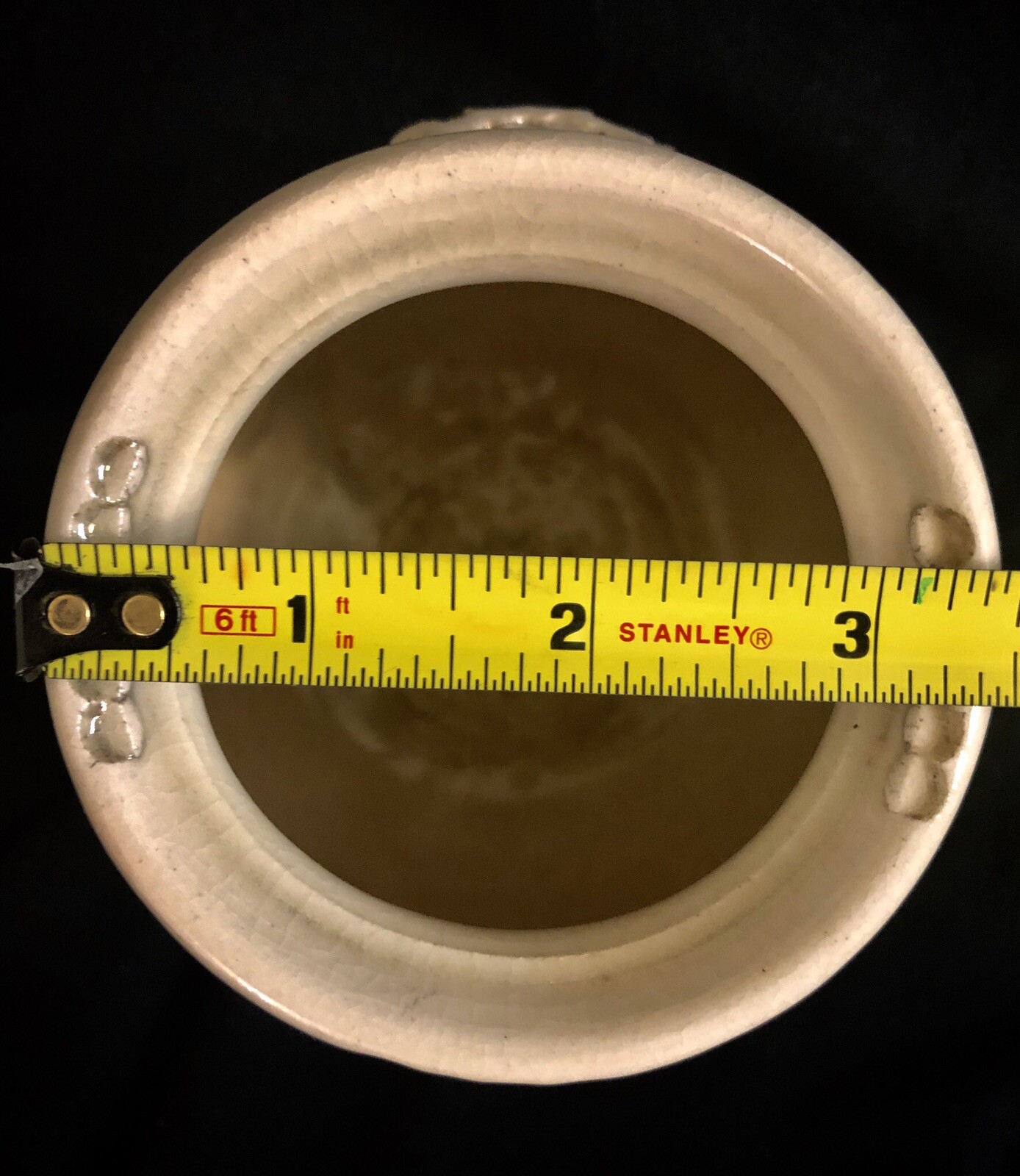 Handmade Wheel Thrown Pottery Terracotta Vase – rustic glazed – Signed Sara.