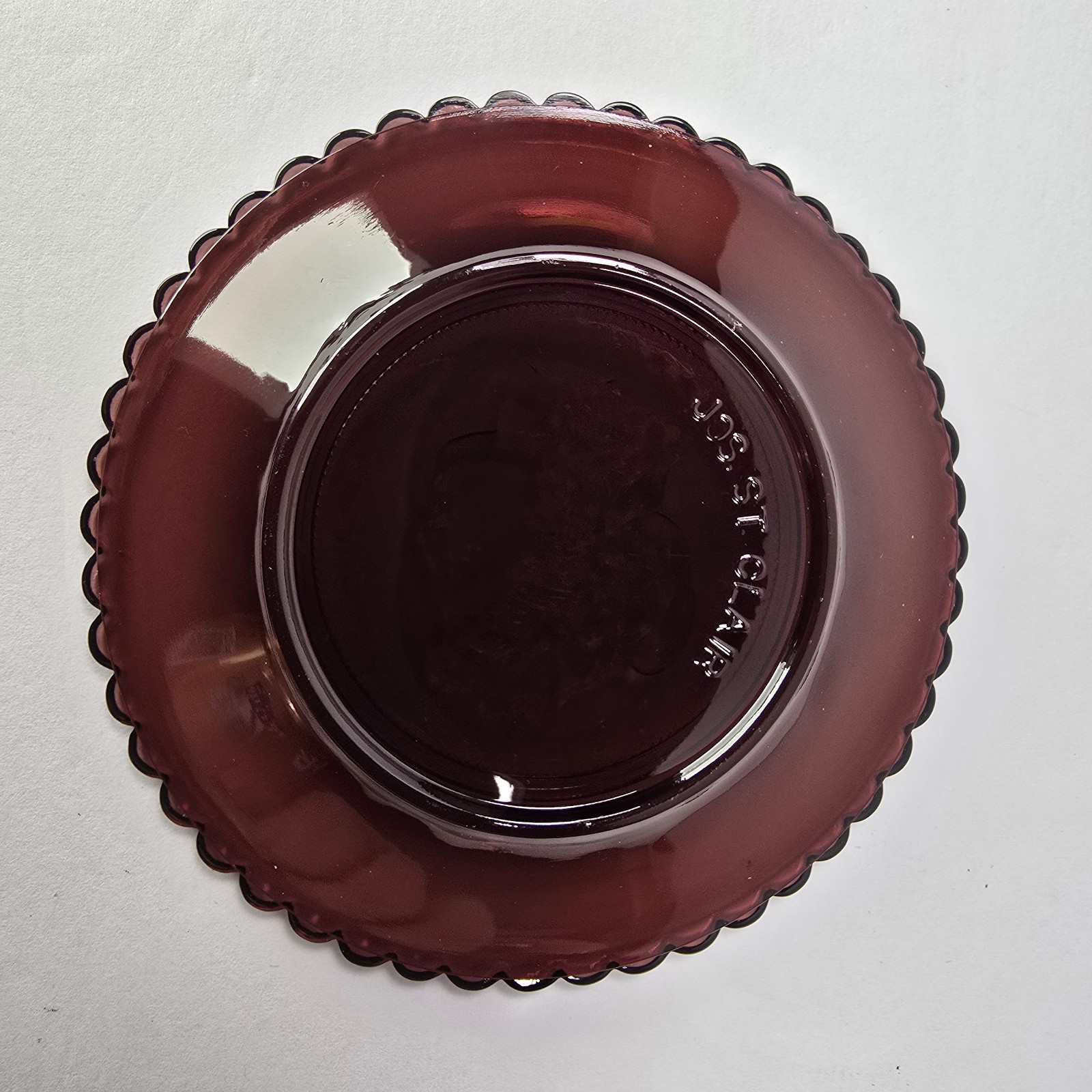 Joe St. Clair Glass Morgan Dollar Liberty Amethyst Purple Cup Plate