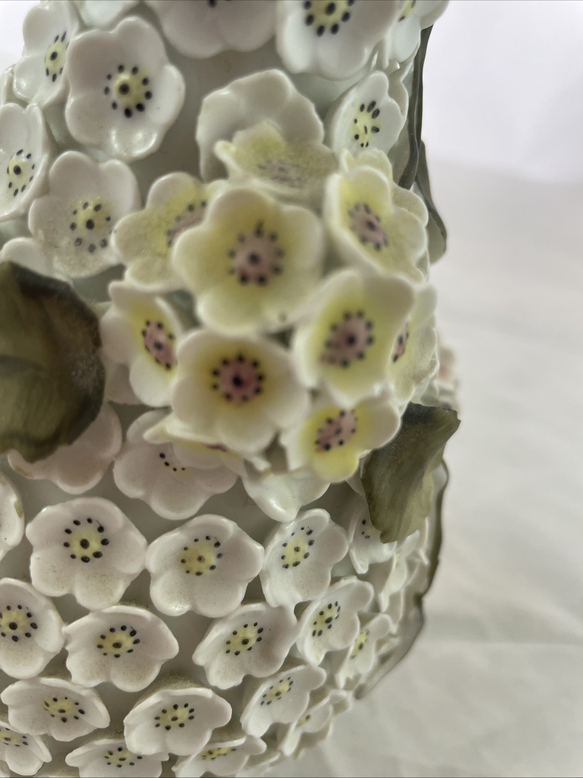 Antique Meissen Style Snowball Schneeballen Flower Perfume Bottle Vanity Cologne