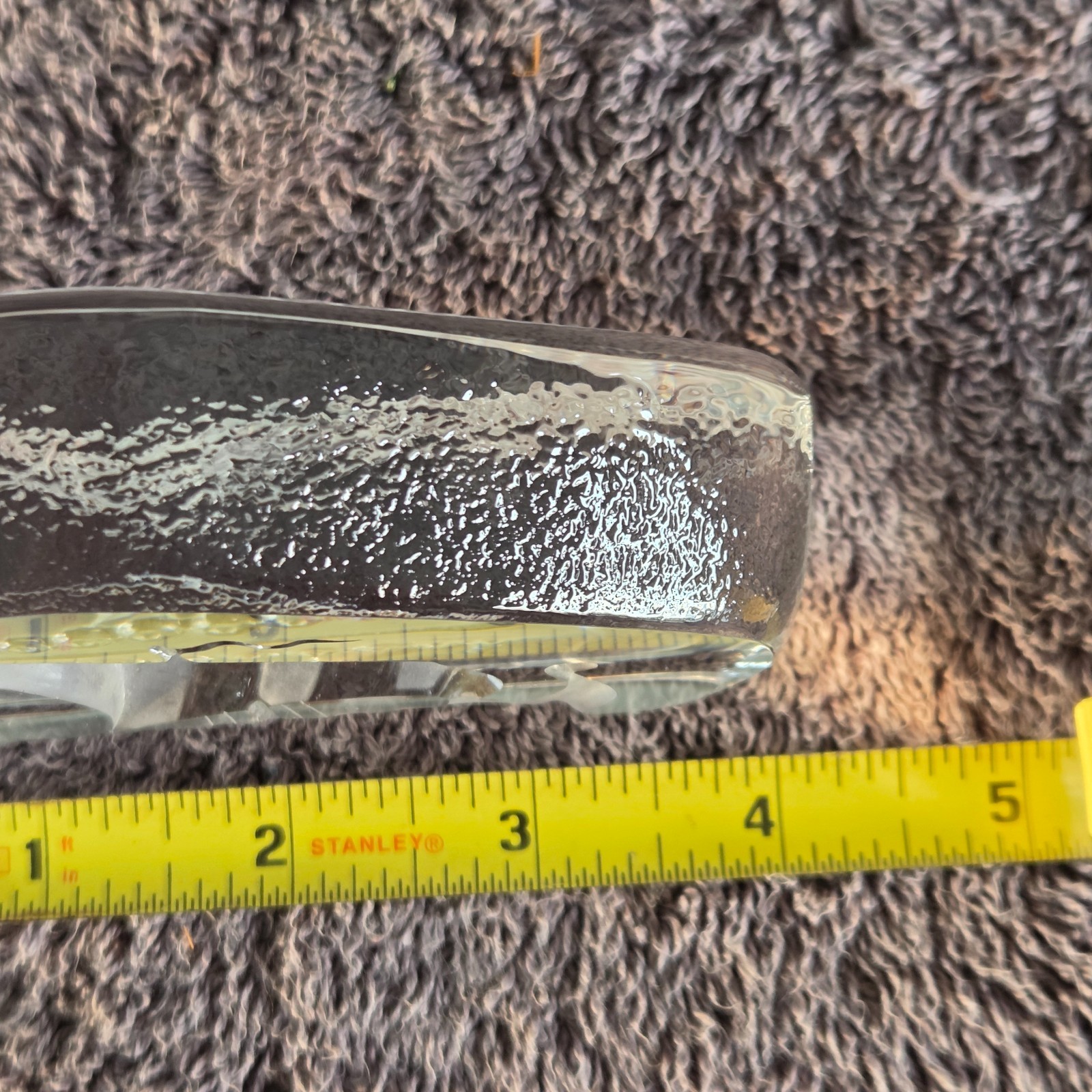 Mats Jonasson Lead Crystal Etched Viking Ship Signed and Numbered 28140 w/Decal
