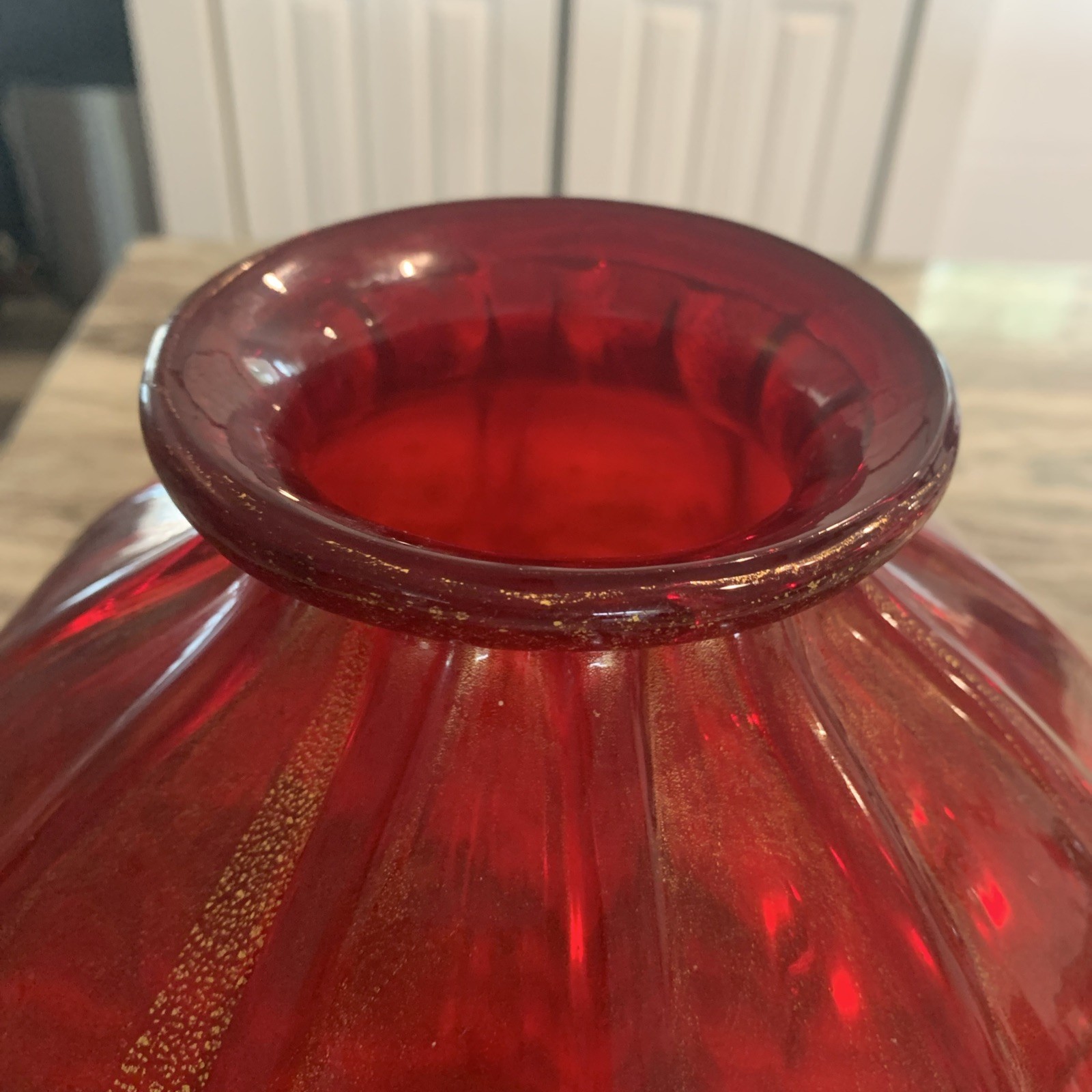 Barovier Murano Glass Vase With A Gold Wash—Soffito