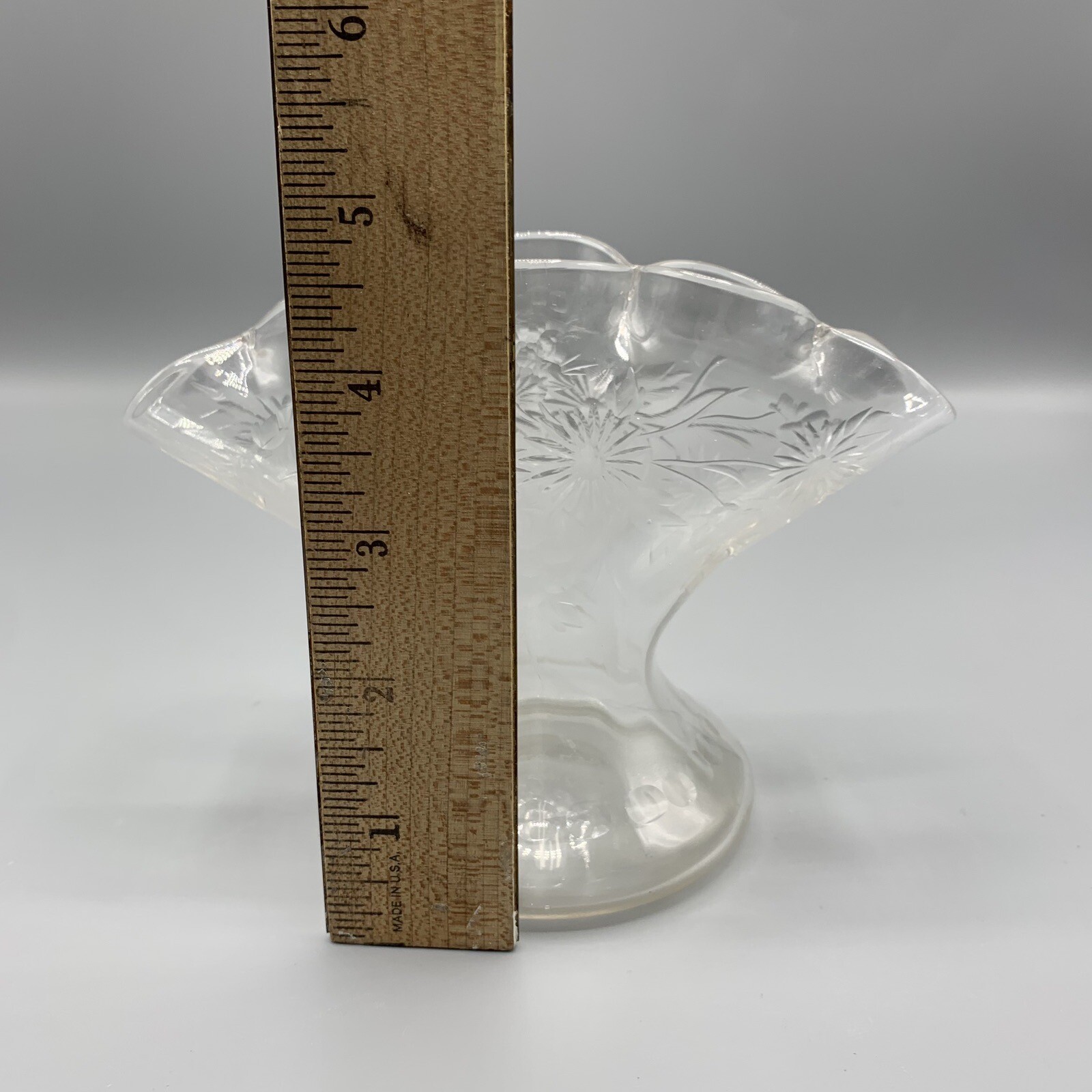 Antique STEVENS & WILLIAMS Cut Glass Fan Posy Vase c.1900 /hge