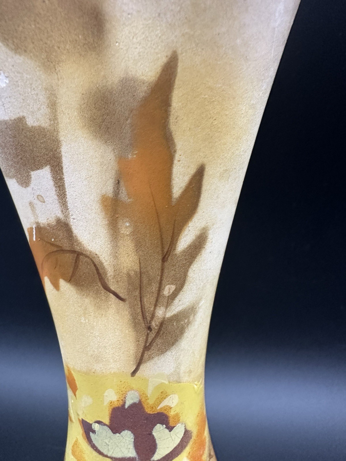 Antique Vase Vintage Royal Crown Pottery Vase Made in England Mid 20th Century