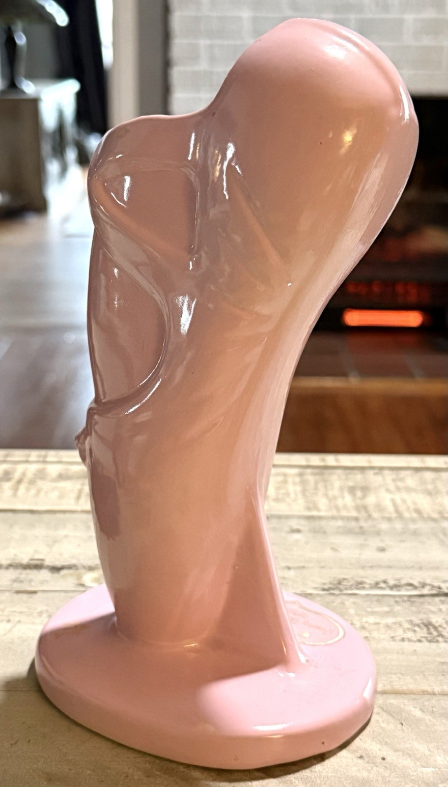 RARE Vintage MCM Pottery Pink Ballet Slipper Shoe Vase Planter 1950 Charlotte NC