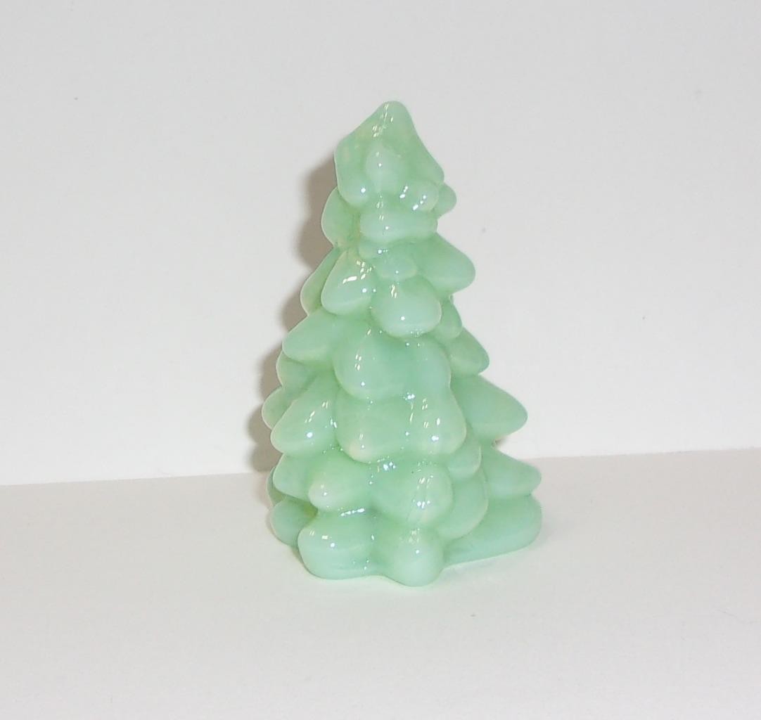Mosser Glass Jadeite Jade Green 2.75″ Mini Christmas Tree Figurine Holiday