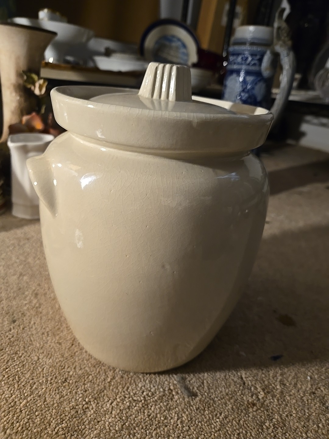 ROBINSON RANSBOTTOM Pottery Cookie Jar 4QT STONEWARE VINTAGE