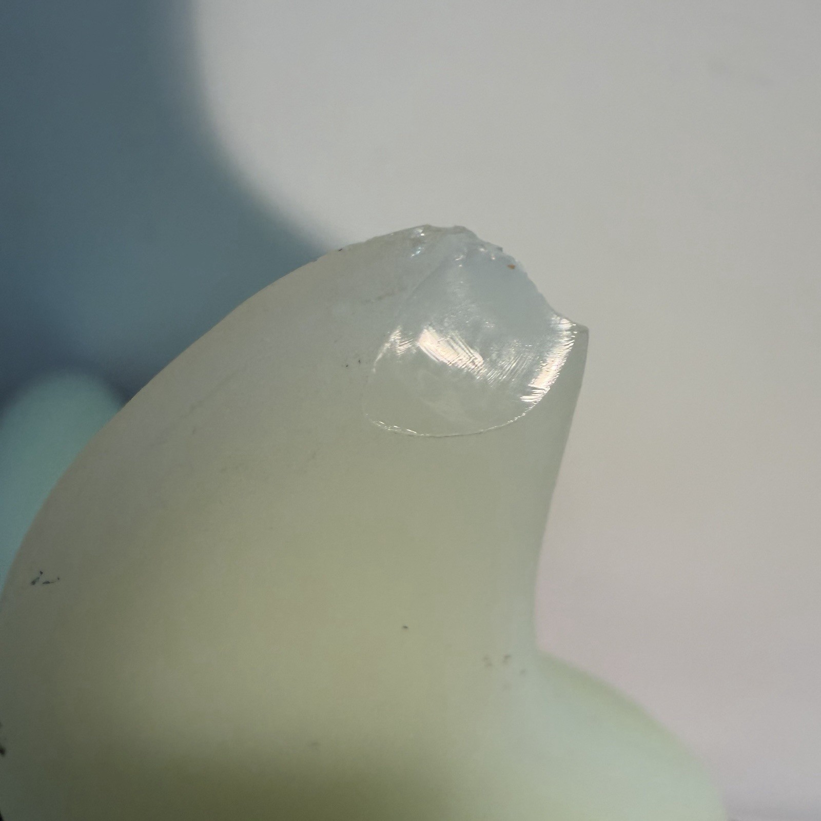Fenton Uranium Custard Milk Glass Butterfly Ring Holder Tree Glows AS IS CHIP