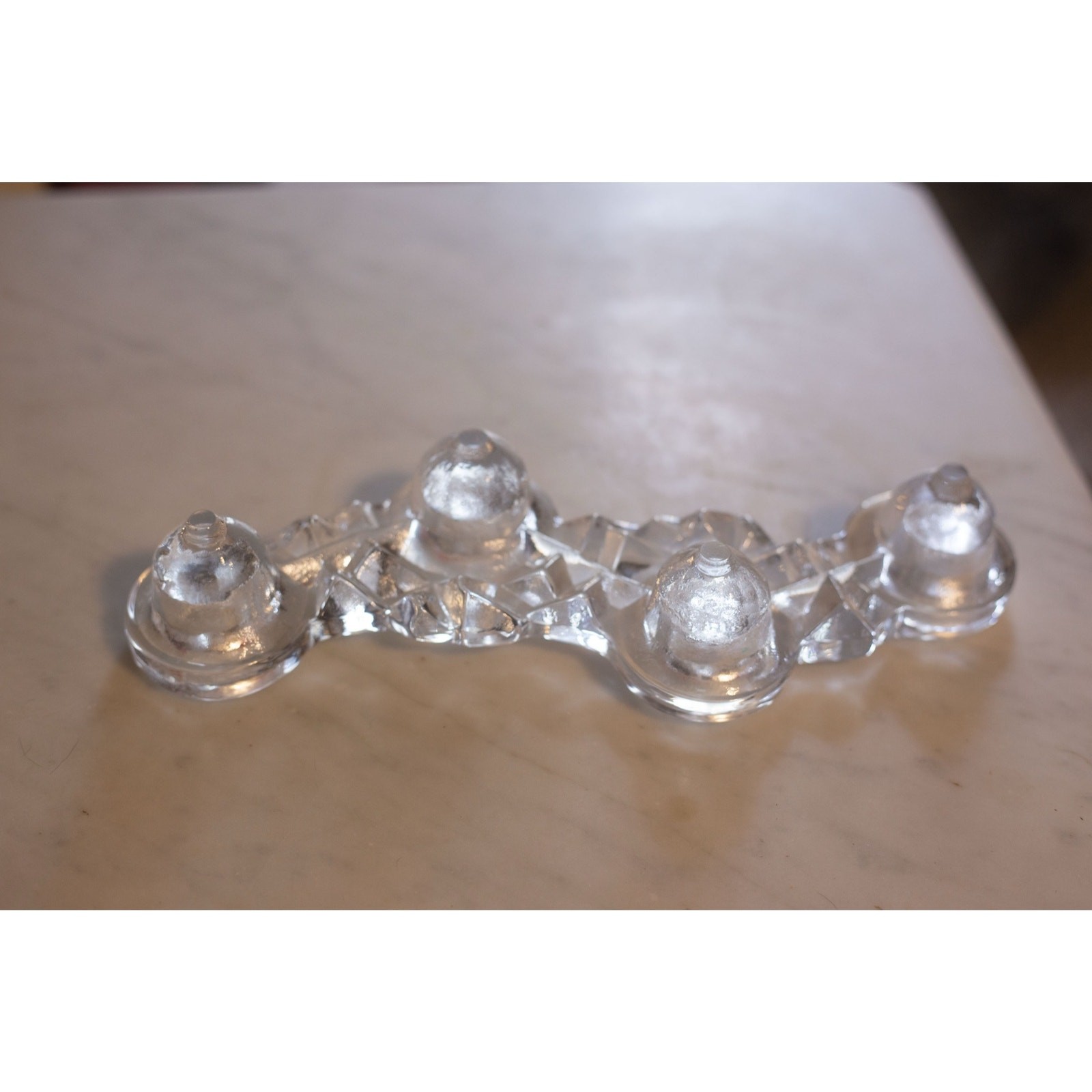 Lindshammar glass candlestick holder 10.5×4.5×2
