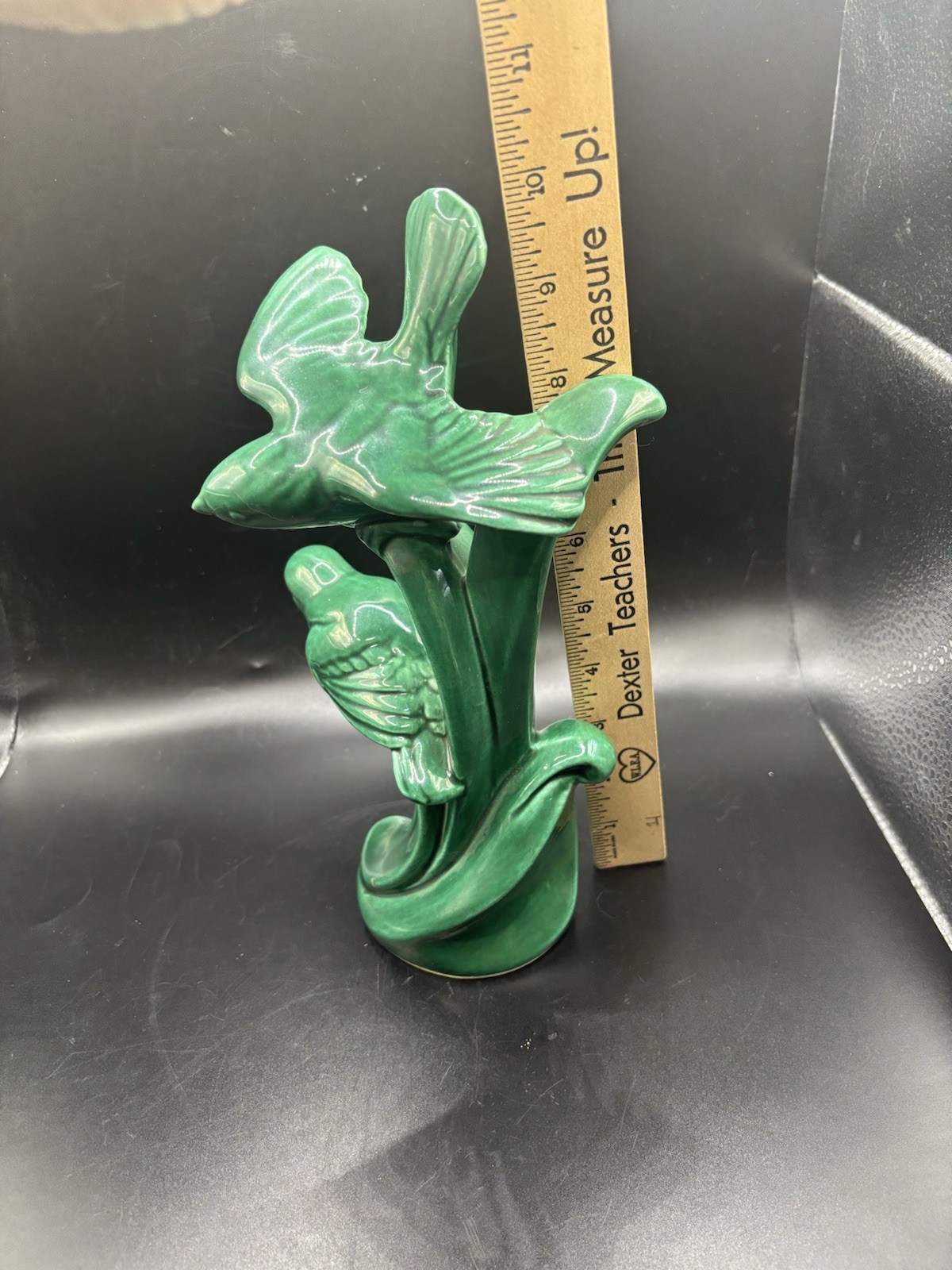 1950’s Claire Lerner Pottery Two Bird Birds Figurine Green Vintage California