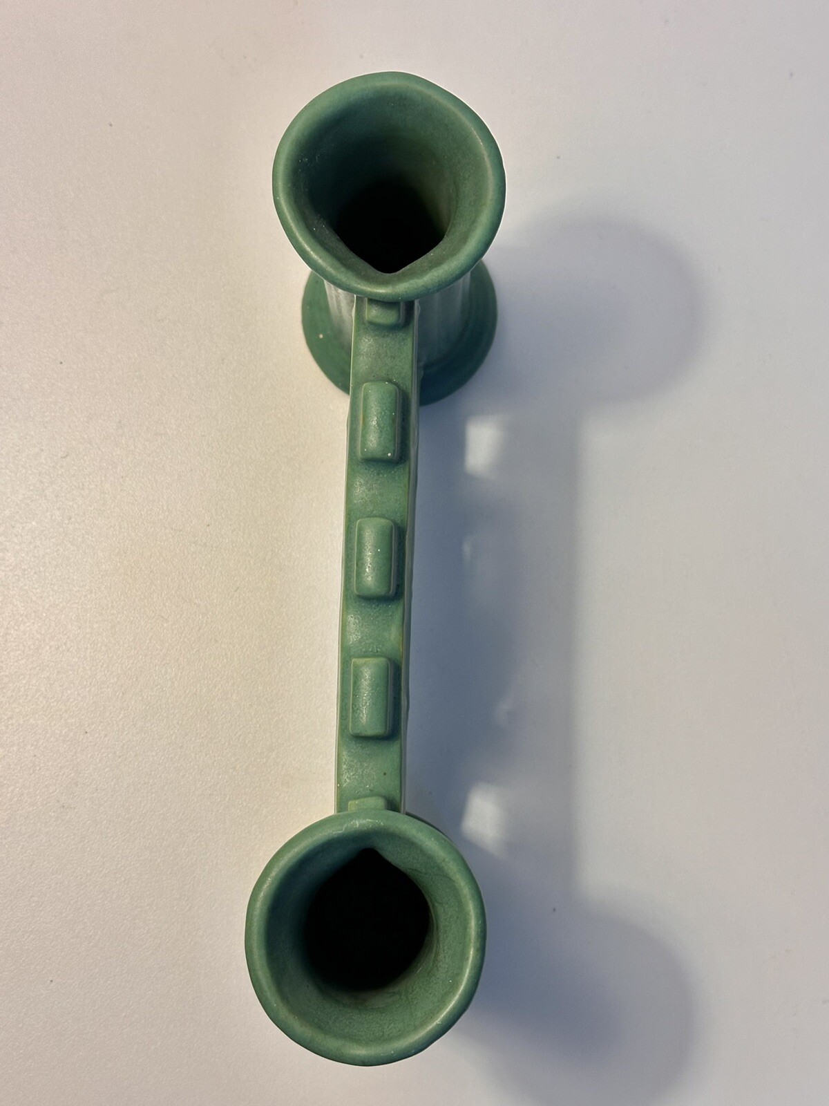 Roseville Pottery “ Matt Green “ # 7 Double Bug Gate Vase In 1907
