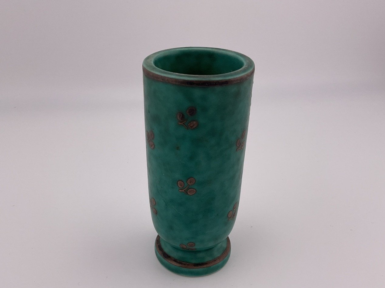 Wilhelm Kage Gustavsberg ‘Argenta’ Series 1029-I Swedish Bud Vase 4” FREE SHIP