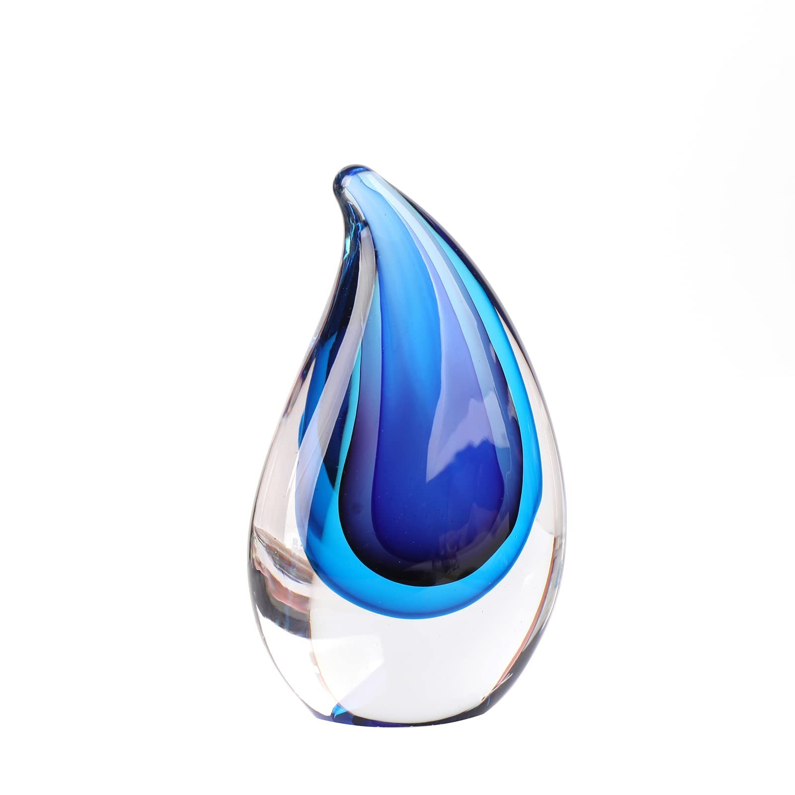 Hand-Blown Murano-Style Glass Sculpture Figurine Decor – Blue Art Gift