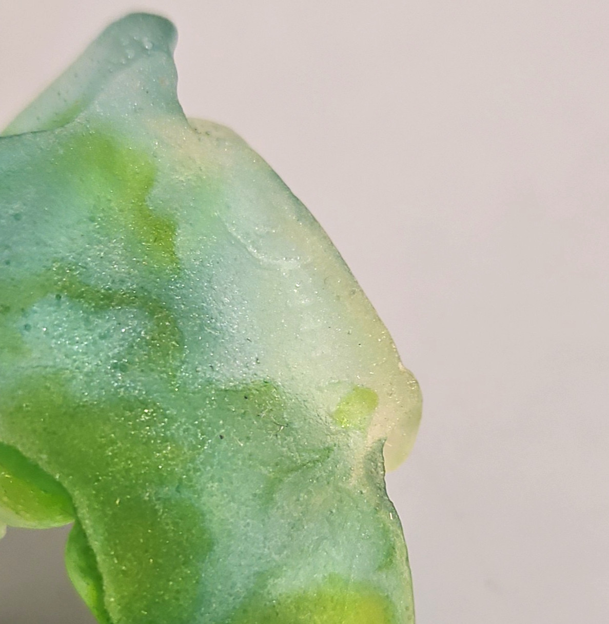 stunning DAUM – SINGE MONKEY GREEN PATE-DE-VERRE Art Glass FIGURINE PAPERWEIGHT