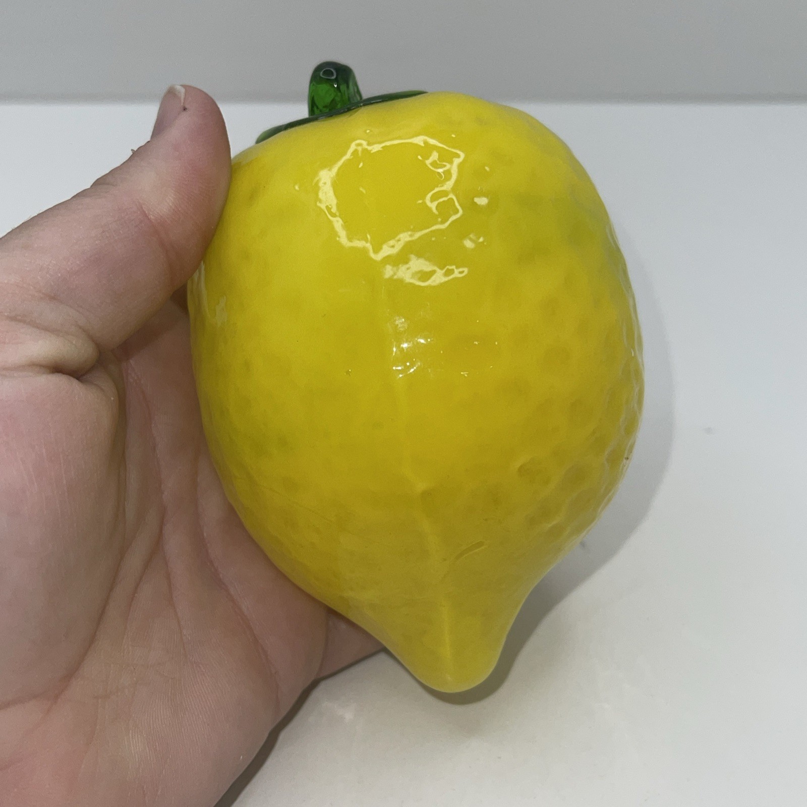 Vintage Murano Style Art Glass Fruit Hand Blown 3 Lemons 1 Orange