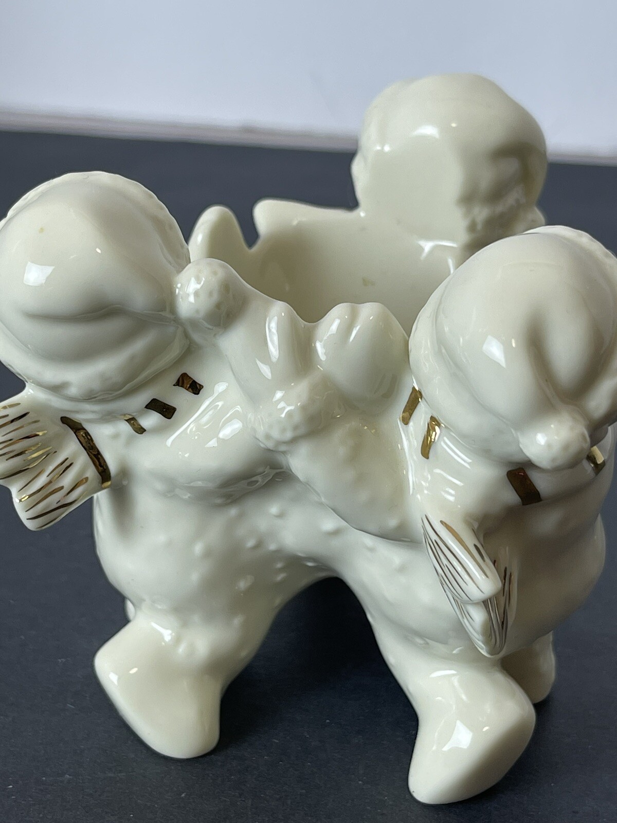 Mikasa Holiday Elegance Snowmen Porcelain Tea light Votive Candle Holder