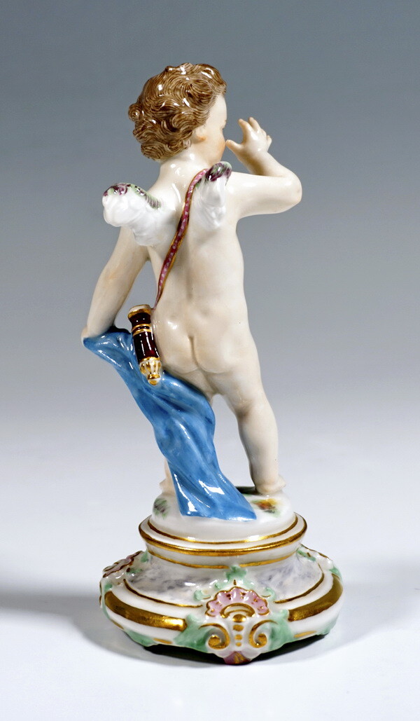 Meissen Cupid Turning Nose Figure Amor Porcelain Figur 1880 14 CM
