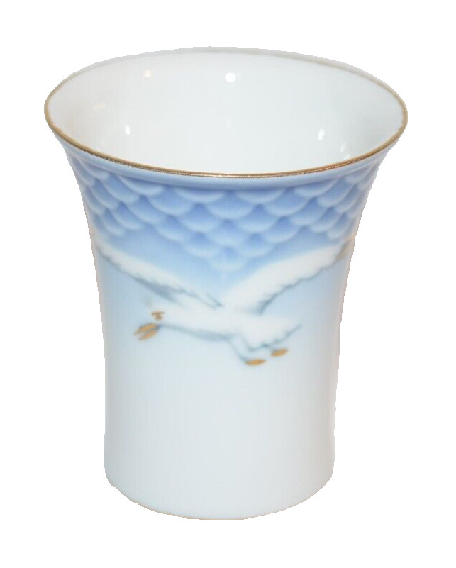 Vtg Bing & Grondahl Seagull Toothpick Holder Mini Bud Vase Porcelain Denmark
