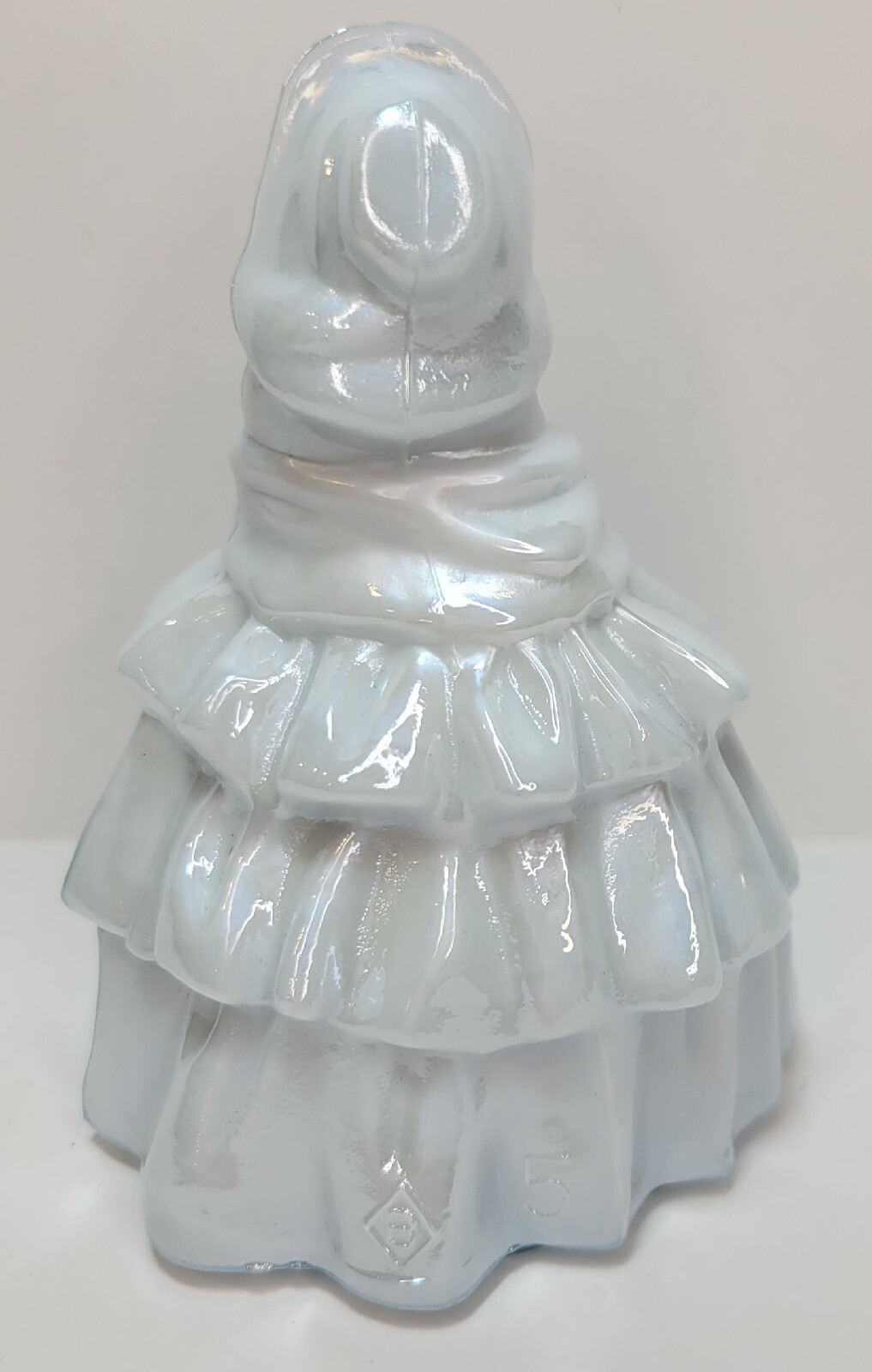 Boyd Vintage Crystal Art Glass Figurine Louise Doll Olympic White Carnival 80s