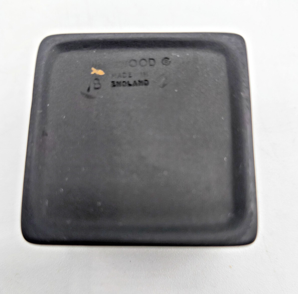 Vintage Wedgwood Black Basalt Jasperware Egyptian Gold Sphinx Mini Trinket Box