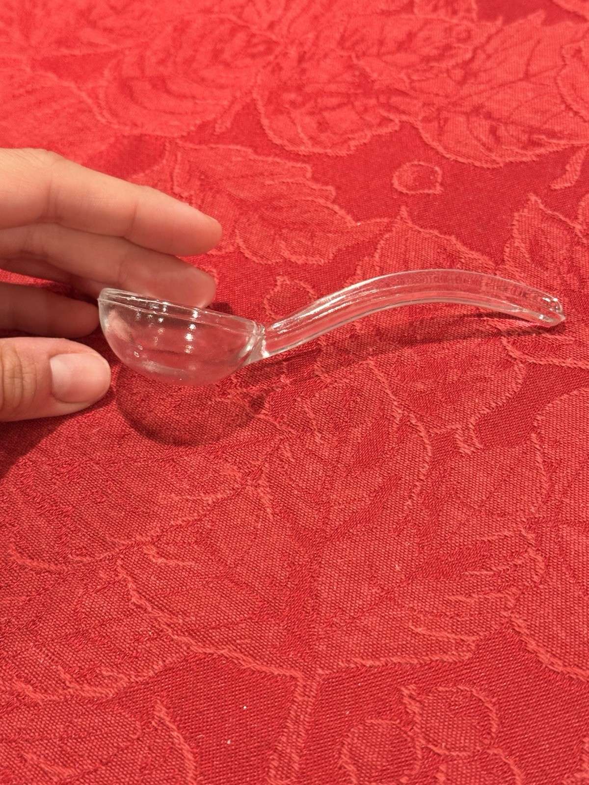 Vintage Fenton Cranberry Opalescent Hobnail Mayonnaise Set W/ Underplate & Ladle