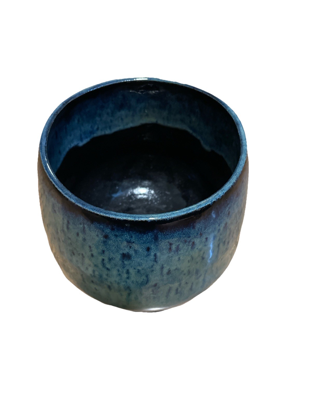 Studio Art Pottery Vase Beautiful Blue Glaze Hand Thrown Artisan Signed 6in H