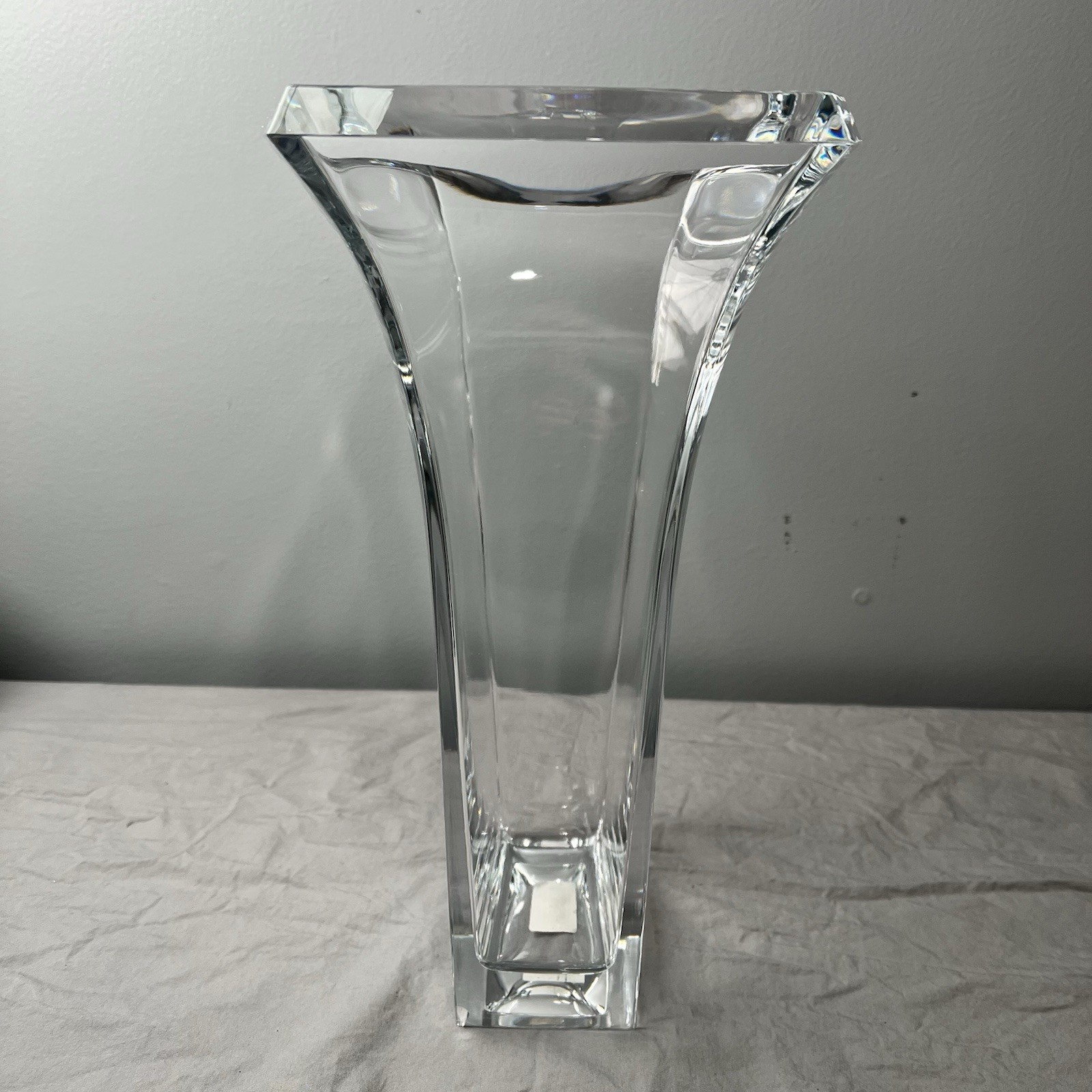MIKASA – Exposure – Crystal 14″ Vase, Stunning Design – Retired Piece