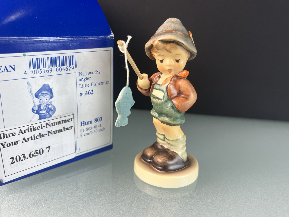 Hummel Figurine 803 Young Angler 9 cm 1 Choice, – Excellent Condition