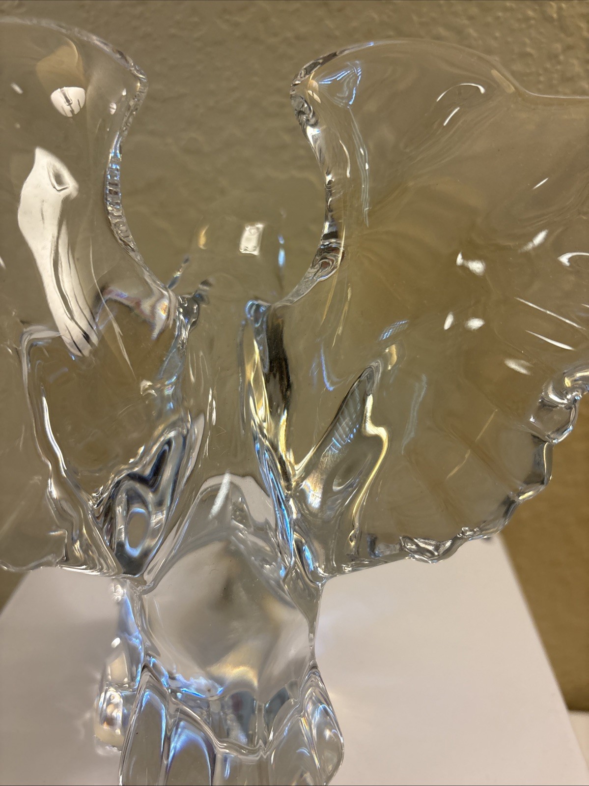 Baccarat Crystal American Eagle Chipped Wing tip Damage 7” X9.1/4” In Flight