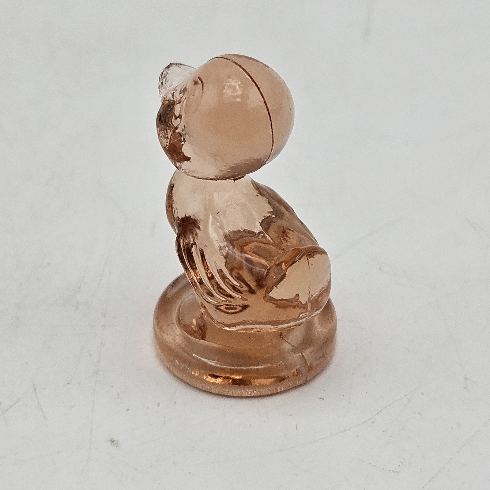 Boyds Glass ~ Debbie Duck Duckling ~ Light Rose