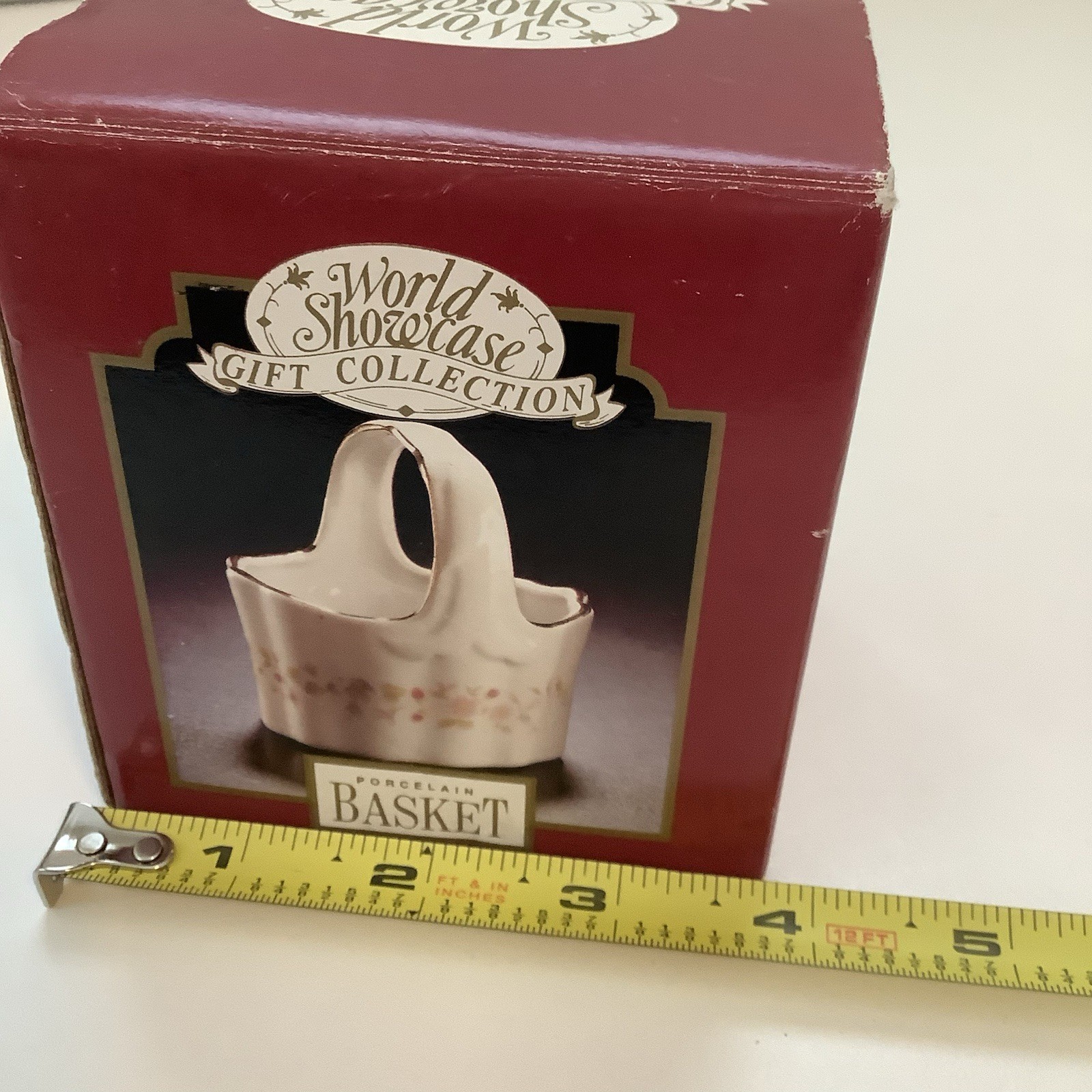 Vintage Jamestown China Porcelain Basket In Box