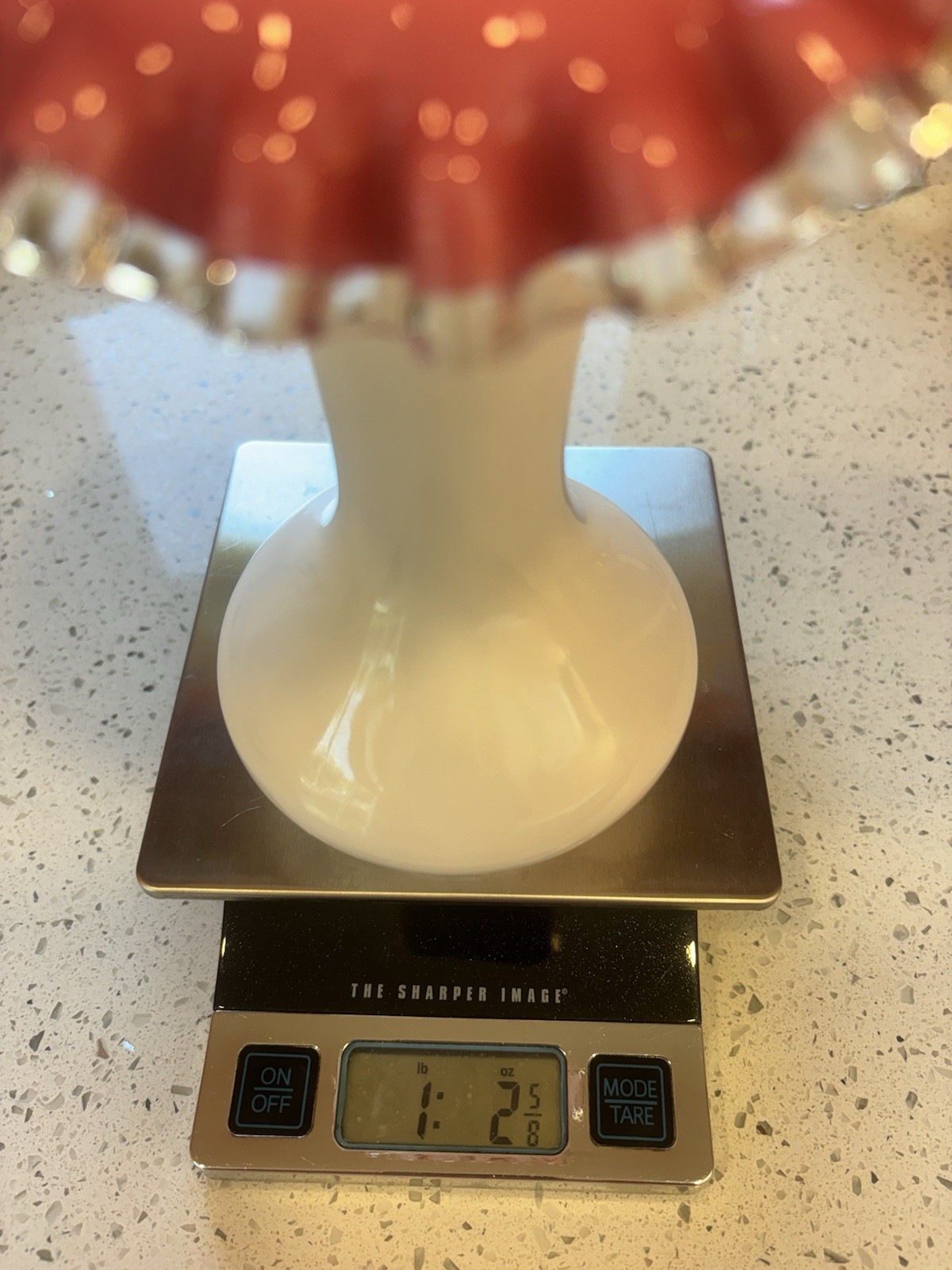 Vintage Fenton Peach Crest Jack in the Pulpit Pink and White Glass Vase 9″ MCM