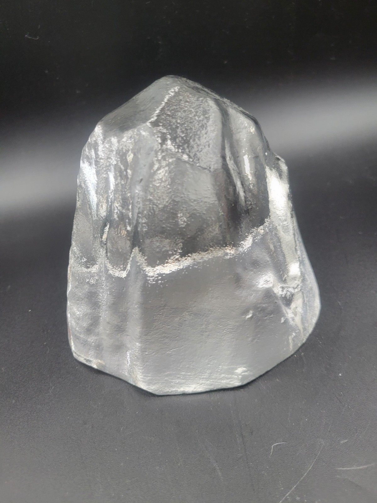 Hoya? Crystal Iceberg Glacier Sculpture Paperweight Art Glass
