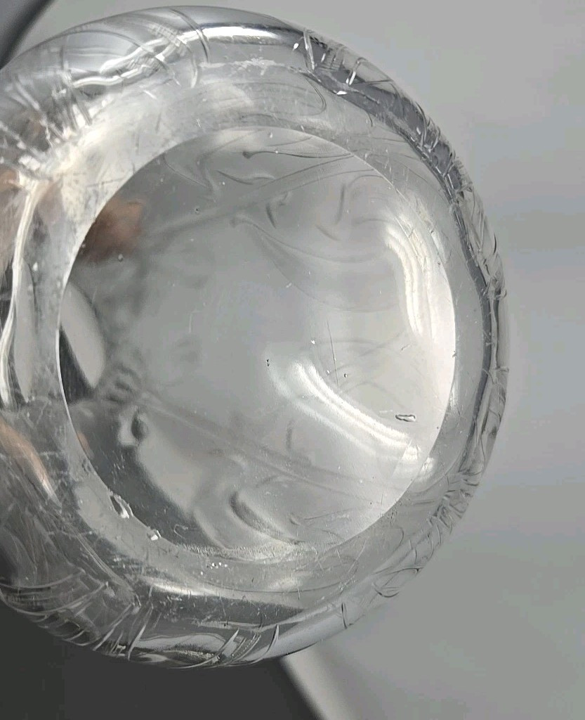 Antique Stourbridge Stevens & Williams Rock Crystal Glass Floral Vase 11 3/4