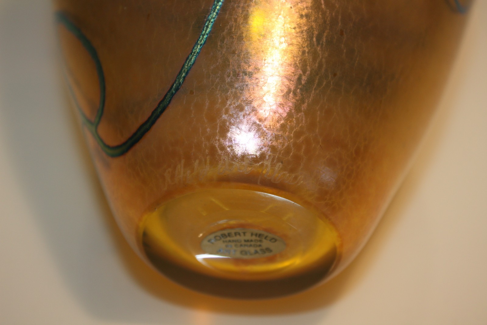 Beautiful Robert Held Art Glass Vase Iridescent