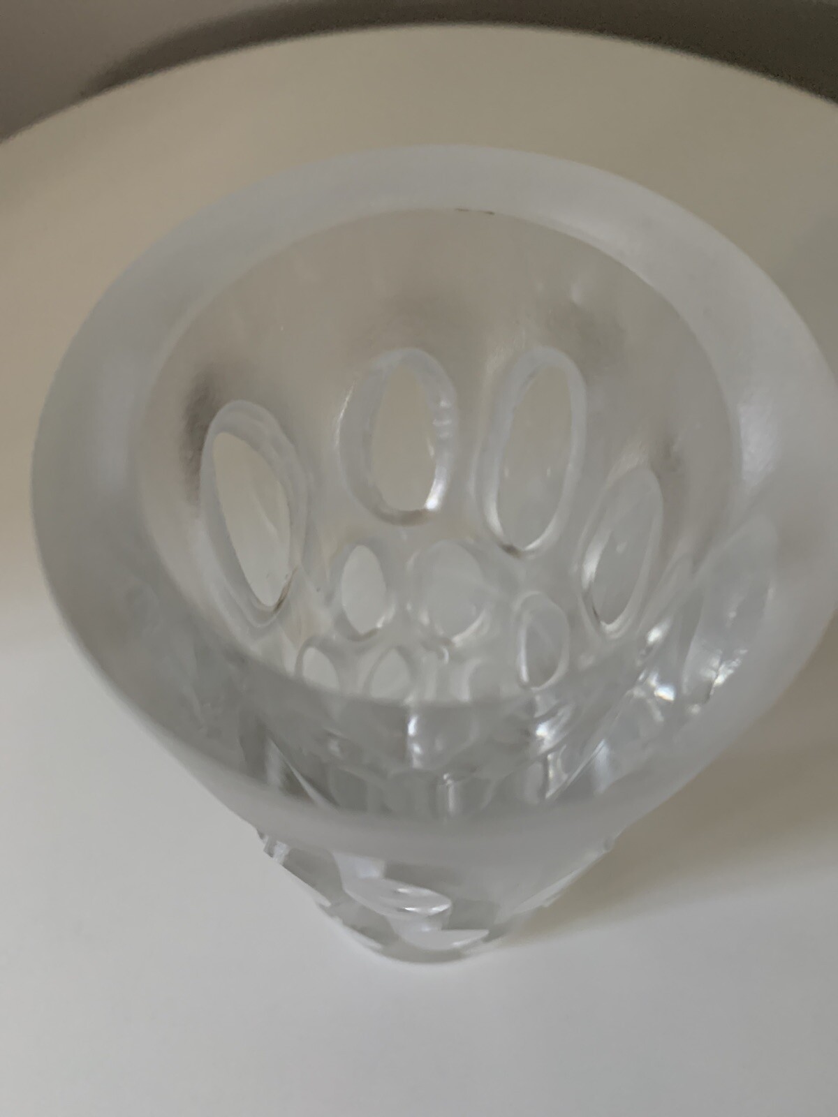 Mid Century Thick Floating Glass Orb Vase