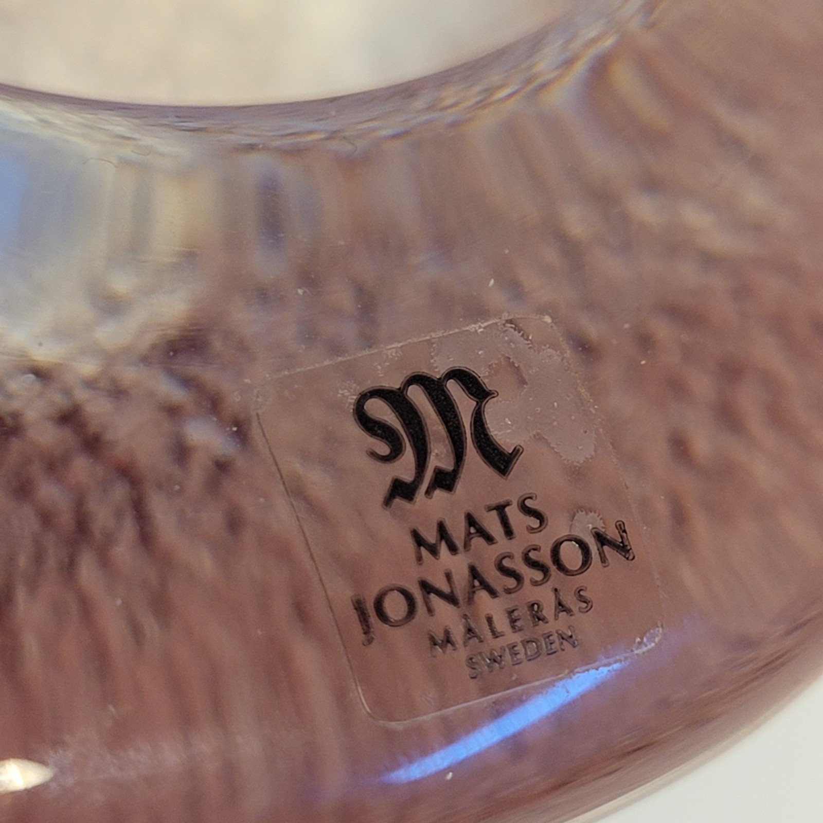 Matt Jonasson Crystal Santa Candle Holder Swedish Paperweight Heavy See Descript