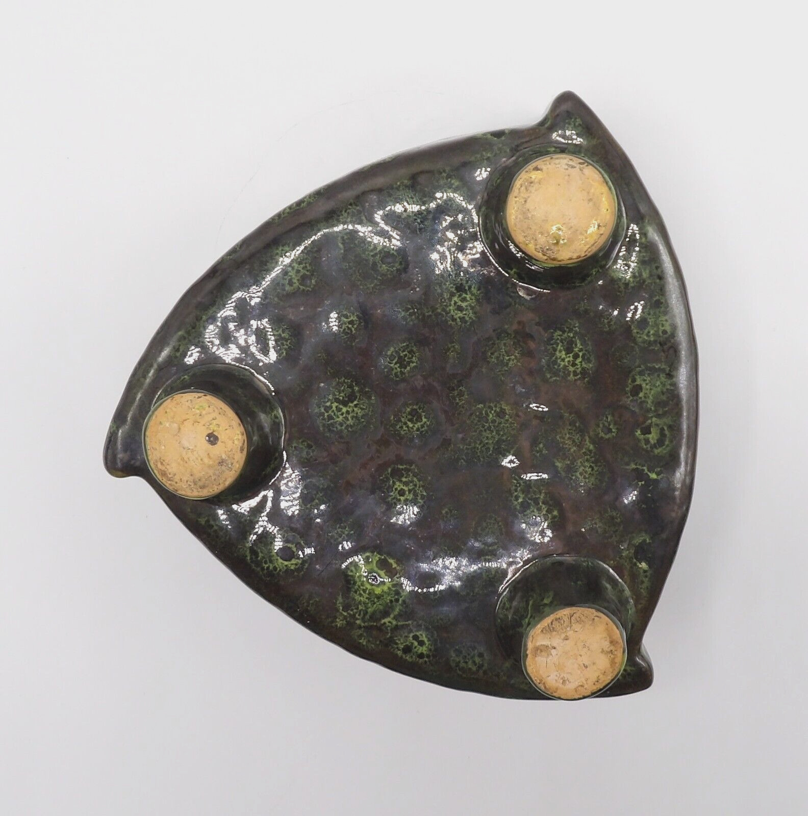 SMALL CERAMIC FOOTED BOWL PLANTER GLAZED EC