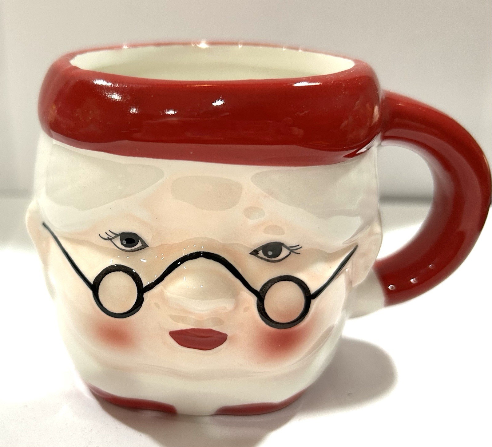 Vintage Style Mrs. Clause Mug Signed Crofton Microwave Dishwasher Safe 6.75 FL