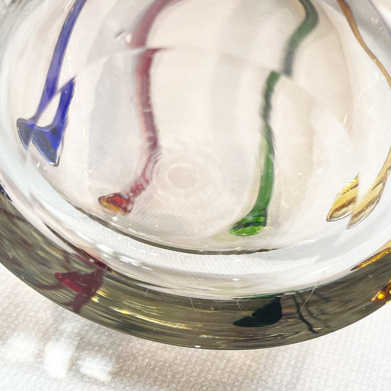 Large Poland Art Glass Glass Vase Design Guild 12” Tall Multicolor CRACK